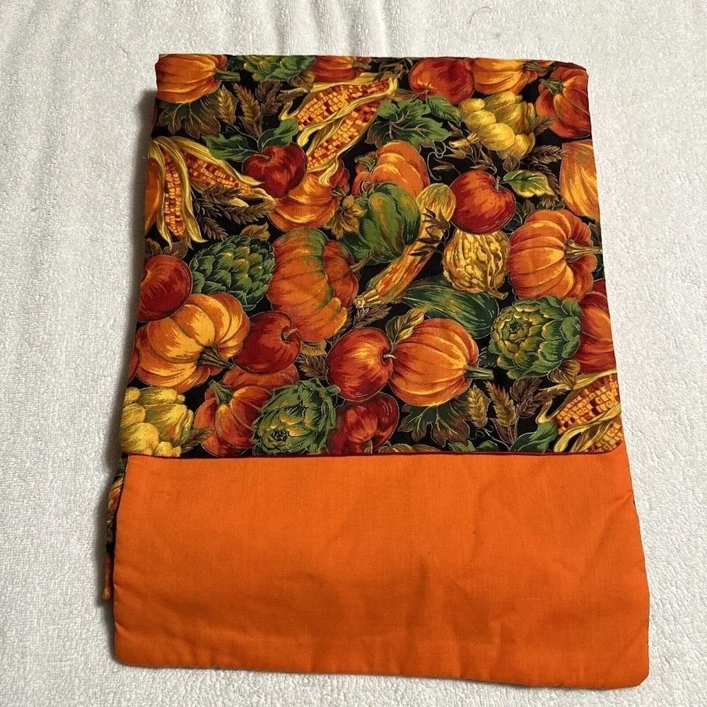 Fall Pumpkin Corn Veg Vibrant Table Runner  Autumn‎ Thanksgiving Dining 54x12